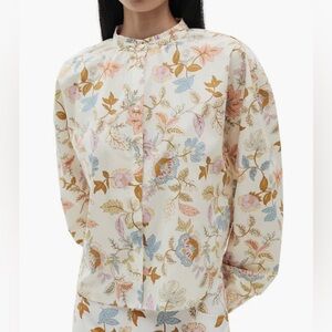 Mango cotton floral shirt